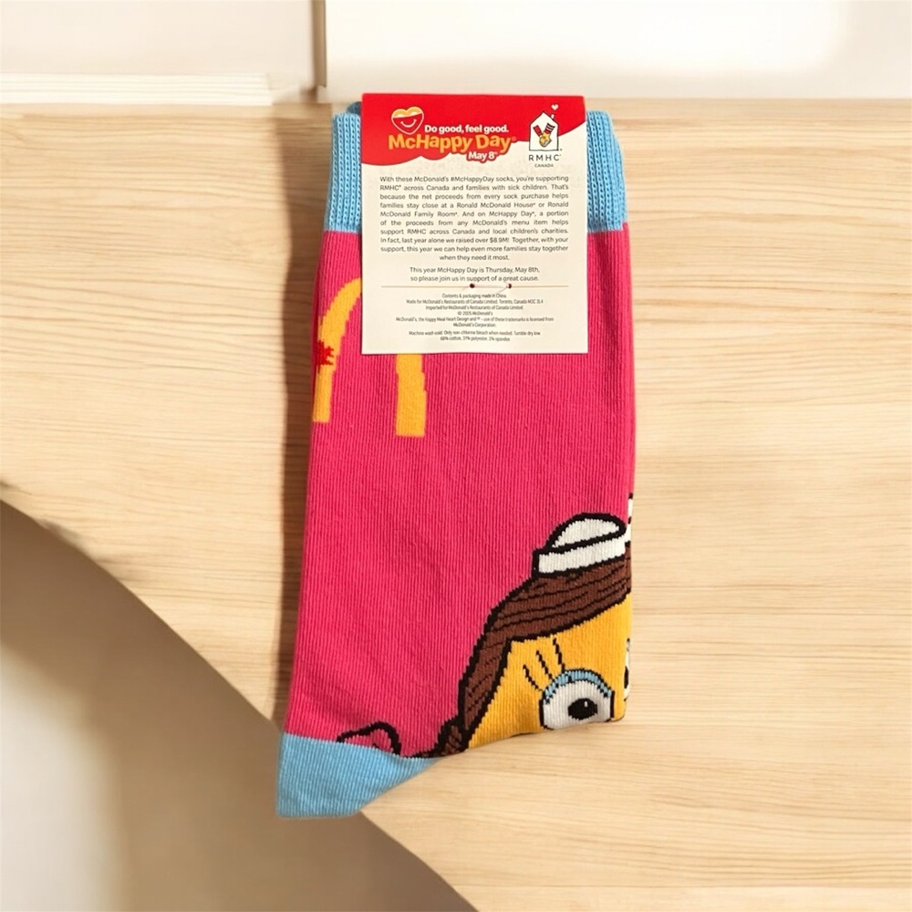 NEW McDonald's McHappy Pink and Blue BIRDIE Character Socks Limited Edition 2025